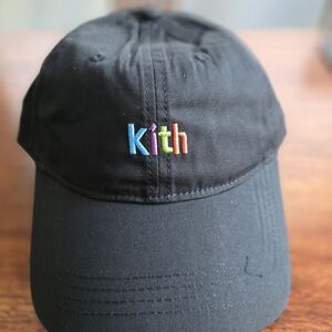 Kith Black Cap with Multicolor Logo